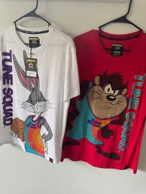 Warner Bros. Tune Squad Short Sleeve Tee - White & Red